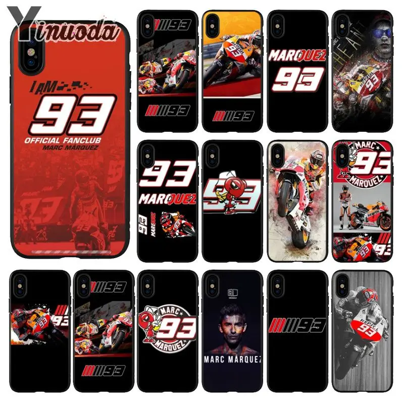 

Yinuoda toalha marc marquez MM 93 Custom Photo Soft Phone Case for Apple iPhone 8 7 6 6S Plus X XS MAX 5 5S SE XR Cellphones