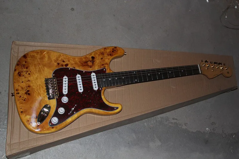 

Free Shipping Best Price Custom Body Made in Usa 6 Strings F Stratocaster Nature Wood Electric Guitar 11-12