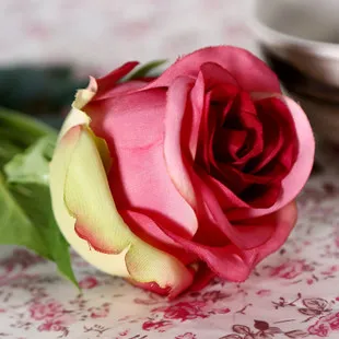 Floace 11 шт./лот, тайская Королевская роза высококлассные искусственные цветы Шелковые цветы розы украшение дома цветы-без вазы - Цвет: rose red