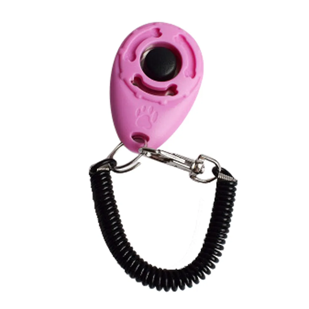 1 шт. ошейник для собак с защитой от потери новая пряжка для собак кликер тренировочный тренажер для собак - Цвет: Pink