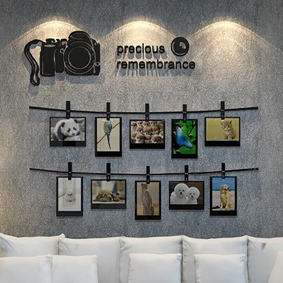 

New arrival Slr - 3d Camera Acrylic wall stickers Photos of wall decor Sofa TV wall art decoration Home DIY wall stickers