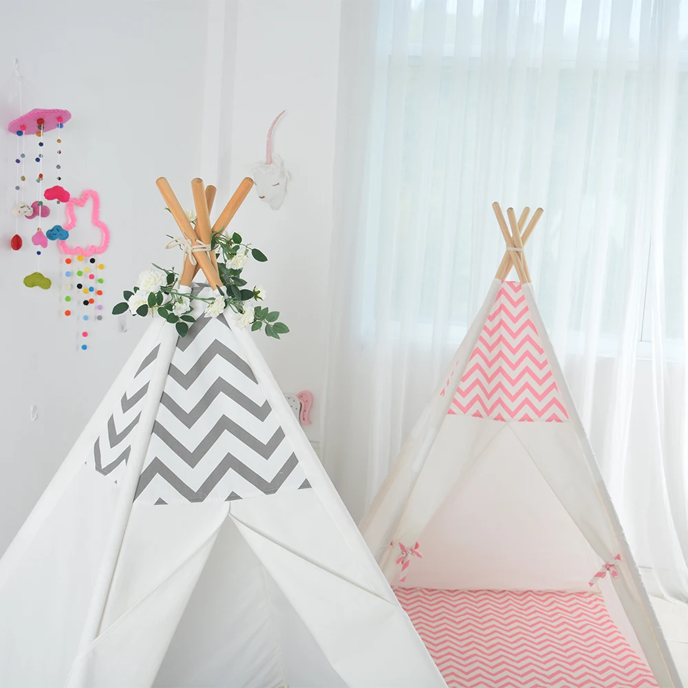 Wigwam для детской палатки из хлопка Tipi деревянный игровой домик детей детская