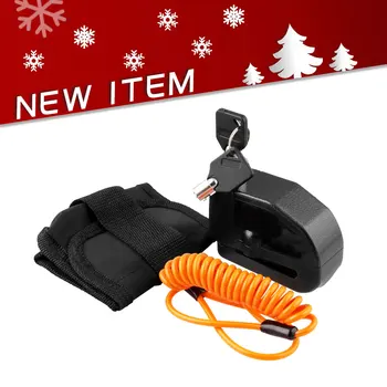 

waterproof motorcycle alarm lock bike lock security anti-theft lock moto disc brake lock +bag+Reminder rope MB-HL015