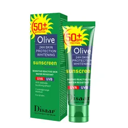 SPF50 + солнцезащитный крем для лица, отбеливающий солнцезащитный крем, оливковое масло, увлажняющий защитный крем для кожи TSLM1