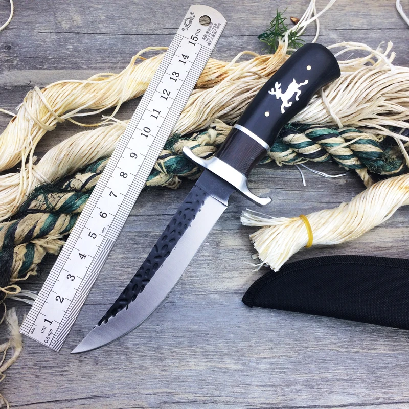 

Newest Outdoor Bowie Knife 5CR15MOV Blade Utility Tactical Hunting Knives Camp Straight Knives High Quality EDC Tools Multi Knif