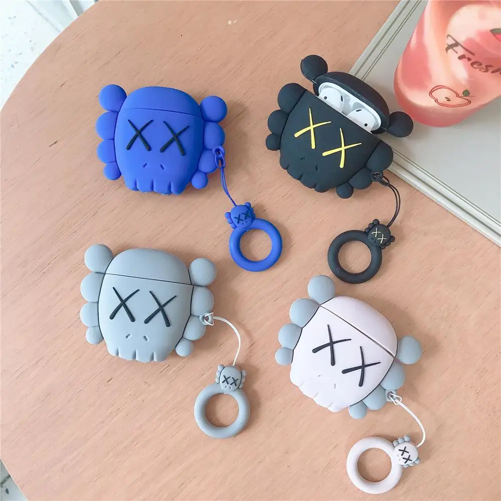 

KAIEN Tide brand 3D KAWS fashion Silicone soft case For Apple new Airpods 1/2 Cover Wireless Bluetooth Earphone protective case