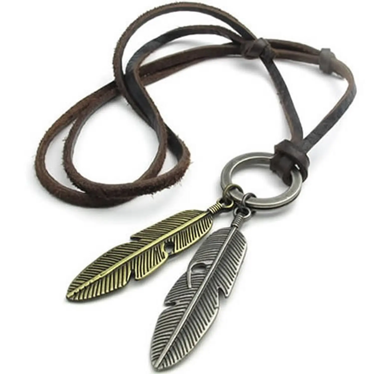 font b Jewelry b font Men s Ladies Necklace Angel Spring Pendant with Leather Necklace