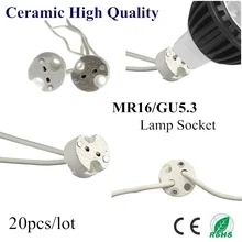 20X MR16 керамический держатель лампы GU5.3 разъем светодиодный CFL галогенный адаптер MR11 G4 светильник база с 15 см SR провод