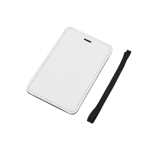 Coated blank fabric luggage tag rectangle 