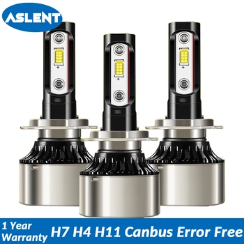 

ASLENT H7 LED Canbus 120W 24000lm 6500K Error Free Car Headlight H4 H11 H8 H9 H1 HB3 9005 HB4 9006 bulb Fog light Turbo led Lamp