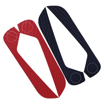 

beler 2pcs Car Carbon Fiber Inner Door Side Anti-Kick Sticker Decal Trim Fit For Ford Mustang 2015 2016 2017 2018