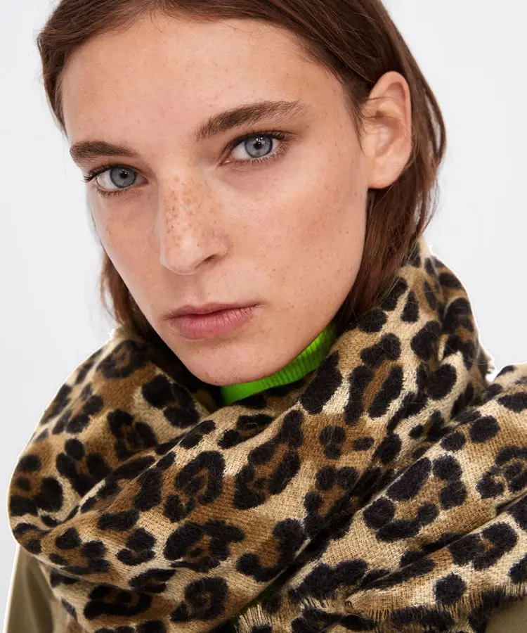 Bufanda de Cachemira con estampado de leopardo para mujer, chal marca de lana, hijab de lujo, bufandas largas gruesas de gran tamaño, pashmina sjaal, Invierno _ AliExpress