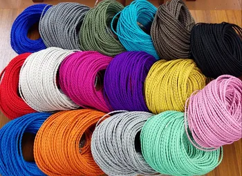 

2x0.75 Vintage Electrical rope Wire Twisted Cable Retro Braided Fabric Wire DIY led pendant lamp wire vintage lamp cord