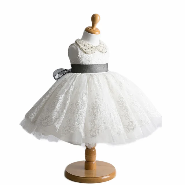 Best price at $109 Cheap 2016 frock designs infant princess dress with Advanced pearl collar,1 year girl baby birthday dress,Vestido batizado 1250