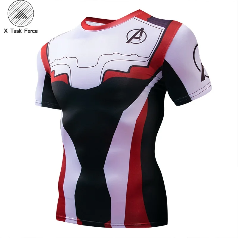 

Avengers Endgame Quantum Realm Battle Suit Cosplay Costume T-shirt Tee Top Unisex Tracksuit Tops Avengers 4 Movie T Shirt New