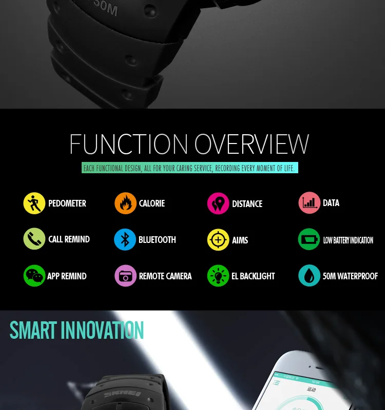 Модные Смарт-часы SKMEI брендовый шагомер калорий Удаленная камера Цифровые Наручные часы Bluetooth умные часы спортивные часы