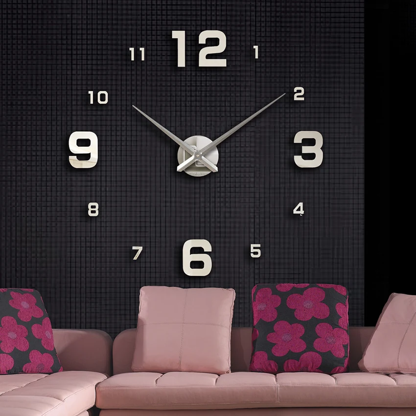 Freeshipping-2017-New-Home-decoration-big-mirror-wall-clock-modern-design-3D-DIY-large-decorative-wall