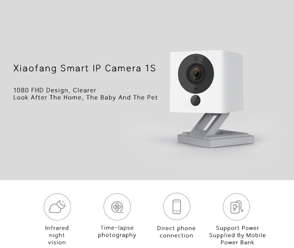 Câmera de Controle para Segurança em Casa Xiaomi Mijia Xiaofang Dafang Câmera Inteligente 1 s 1080 p Nova Versão T20l Chip Wi-fi Digital Zoom App 2 s 1080 p nova versão t20l chip