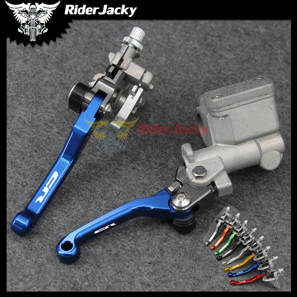 Для Honda CR250R CR125R 1996-2007 CR500R грязи велосипед ямы Pitbike 22 мм синий мотоцикла тормозной рычаг сцепления Главный цилиндр водохранилище