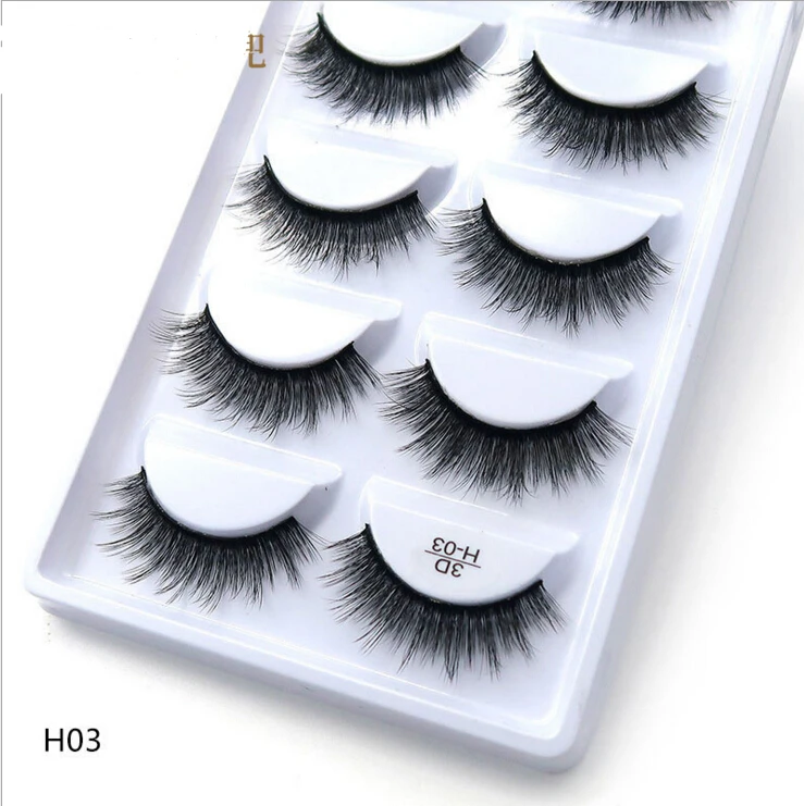 NEW 1/3/5 pairs Fake Mink Eyelashes 3D Natural False Eyelashes 3d Mink Lashes Soft Eyelash Extension Makeup Kit Cilios