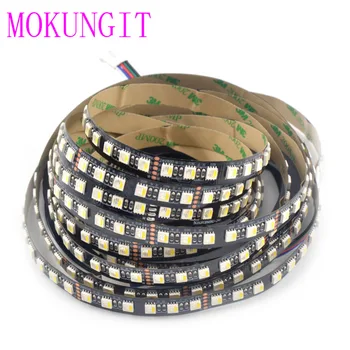 

60M 4 in 1 RGBW Flexible LED Strip SMD 5050 RGB+Warm/Cool White Black/White PCB 4 color in 1 Chip 96LED/m IP30/IP65/IP67 24V