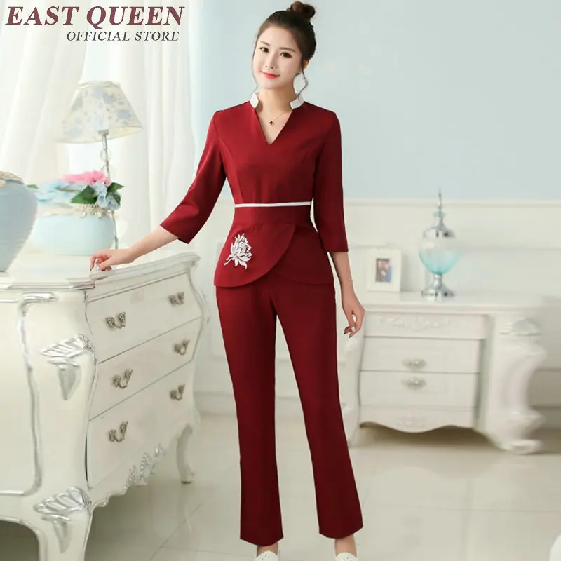 

Spa uniform salon accessories women beauty salon uniform receptionist massage uniform nurses accessories for hospital DD258