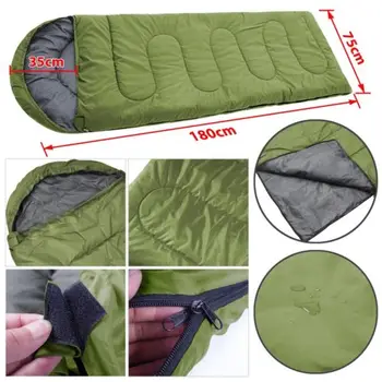 

Adult 3 Season Sleeping Bag Camping Summer Festival With Zip UK Post 1.8m long