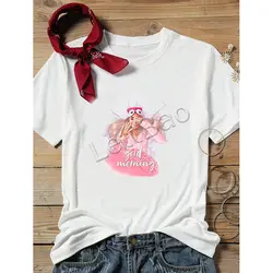 Футболки с надписью «Good Morning» женские милые белые летние повседневные топы из 100% хлопка с круглым вырезом, милые розовые футболки с
