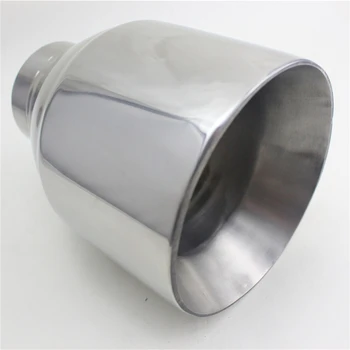 

Universal Car Exhaust Tip Auto Tail Pipe Muffler Angle Cut Outlet Nozzle 63MM Inlet 110MM Outlet