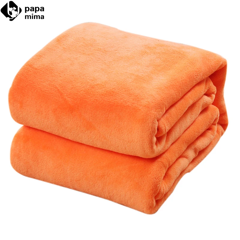 180*200cm Blankets Flano Flannel Solid Color flat Bedsheet