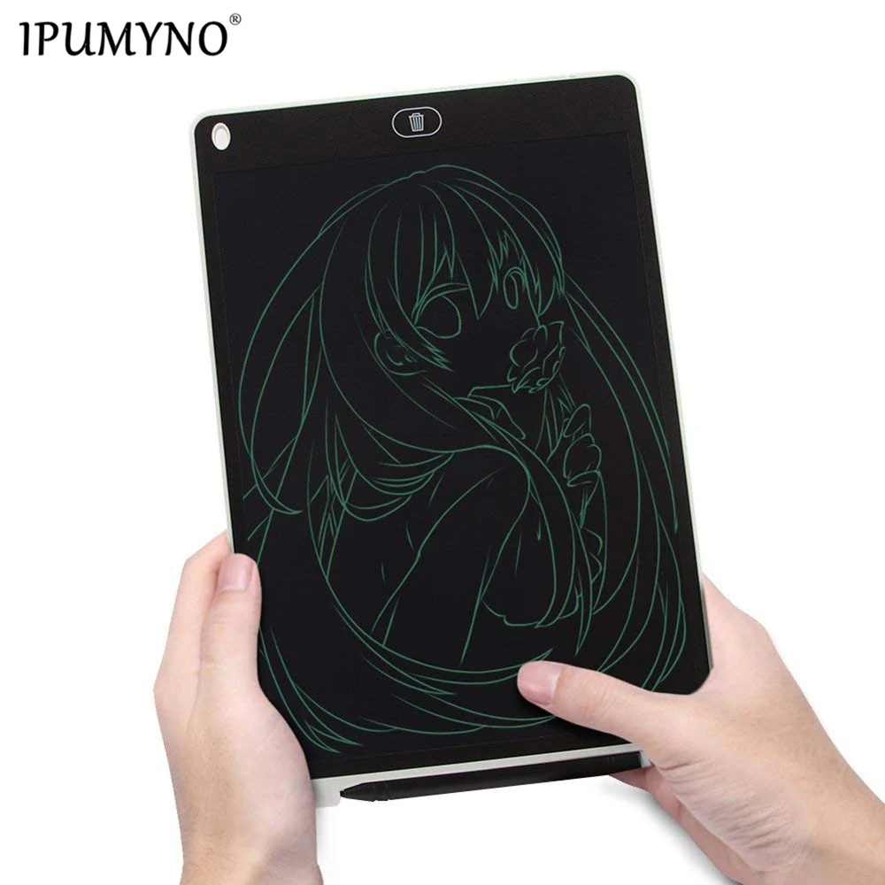 12 Portable Smart LCD Writing Tablet Electronic Notepad Drawing Graphics Board With Stylus Pen With Battery 1