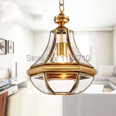 Cheap Factory direct sales of crystal chandelier copper lamp droplight American pastoral chandeliers and pendants and lanterns