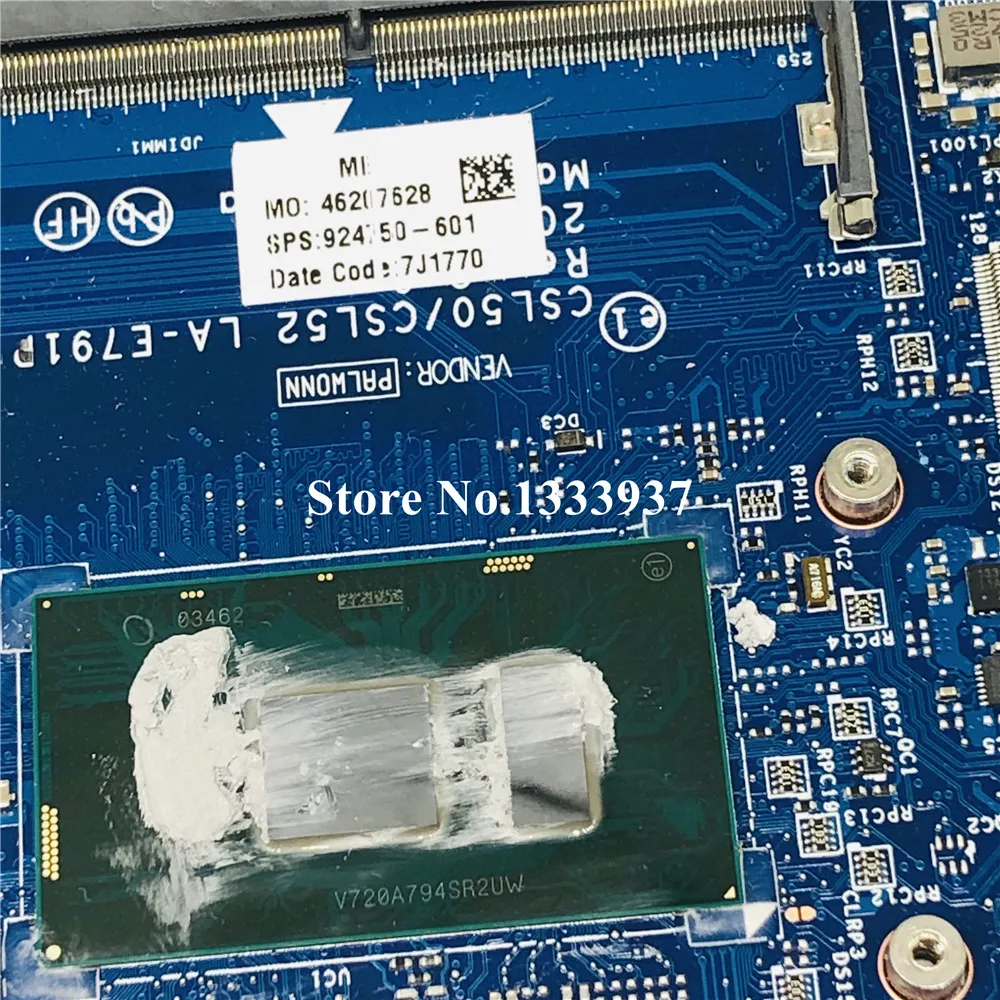  924750-601 924750-501 924750-001 FOR HP 250 G6 15-BS Laptop Motherboard CSL50/CSL52 LA-E791P SR2UW 