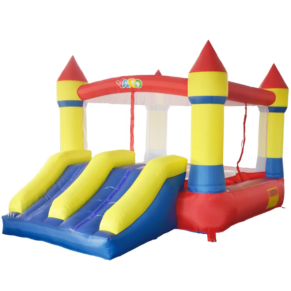 YARD Nylon Inflatable Bounce House Double Slide Outdoor Bouncy Castle