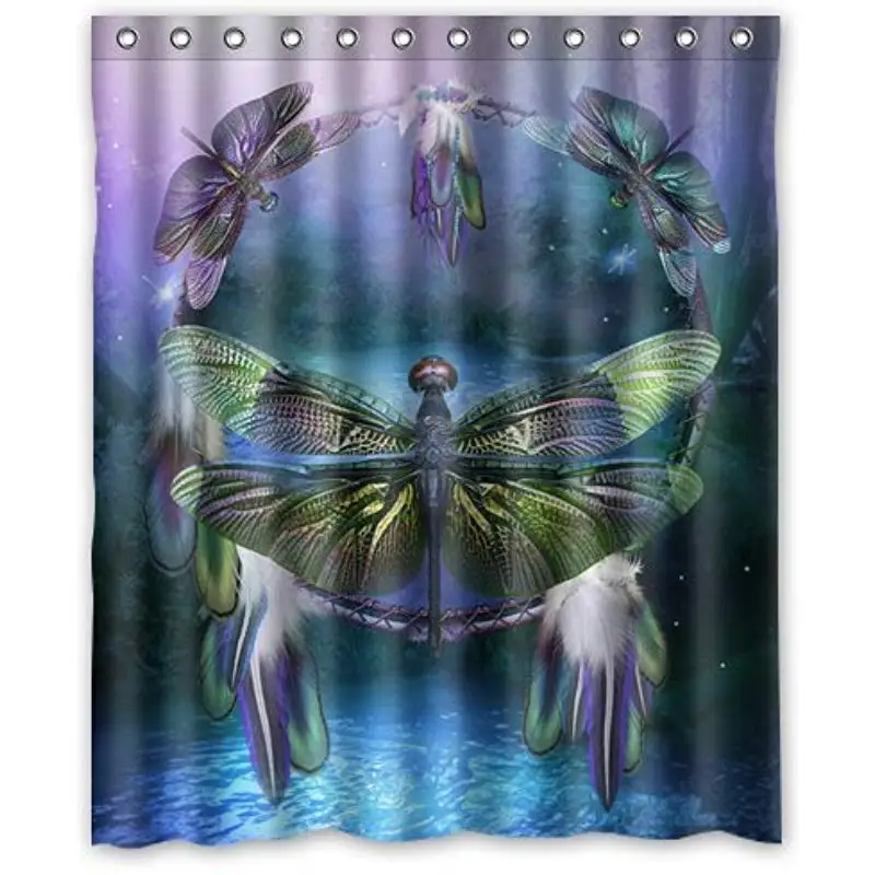 

Vintage Design New Style Dream Catcher Spirit Of The Dragonfly Polyester Bathroom Shower Curtain 48(W)x72(H)