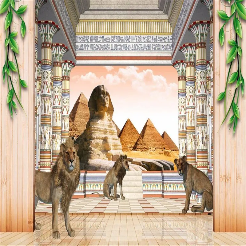 Modern-Background-Large-Painting-Egypt-Pyramids-Sphinx-Murales-De-Pared-3d-Wallpaper-Hotel-Badroom-Mural-for