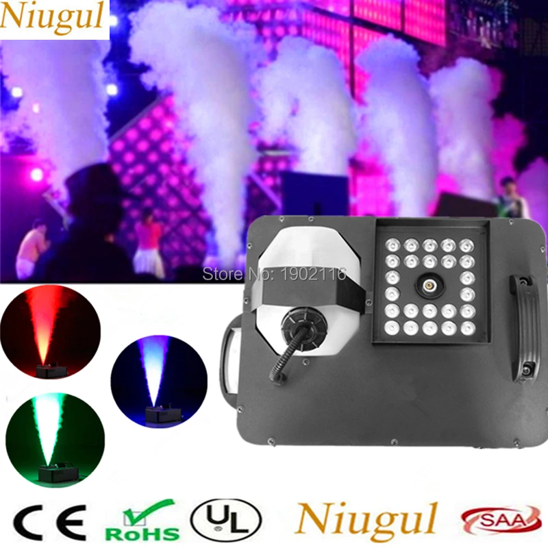 1500W Mist Haze Machine with 24x3W 3IN1 LED Lights/DMX512 Wireless control Smoke Machine /Stage Led Fog Machine /1500W Fogger