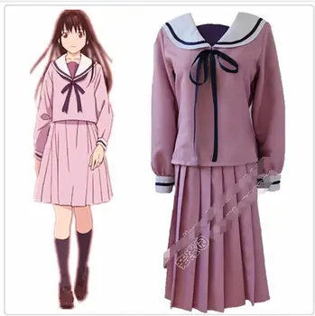 

New Hot Manga Noragami Hiyori Iki Uniform Women Sailor Suits School Uniform Cosplay Costume Lolita Full Set