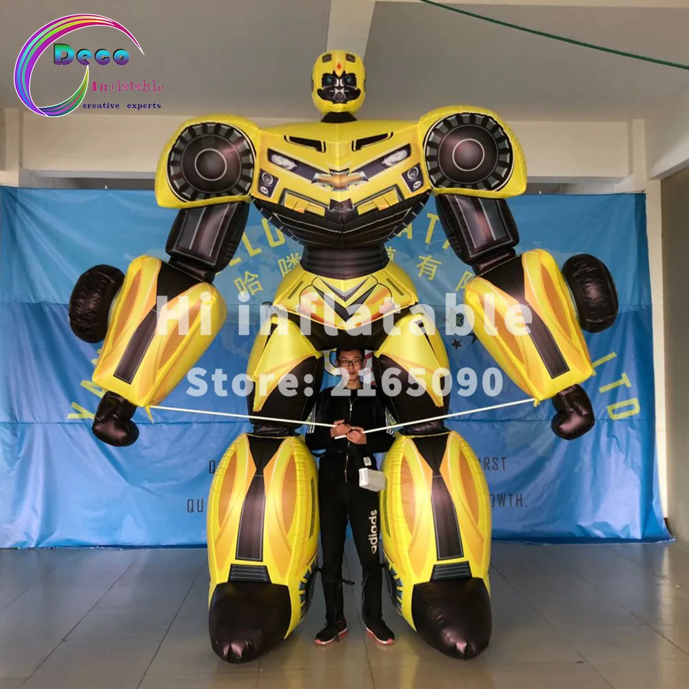 Best 3.5m high parada decoration inflatable robot costume,inflatable moving movie character for advertising 1