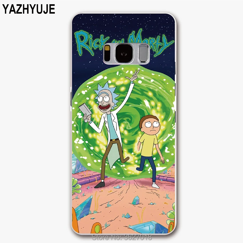 

YAZHYUJE New Arrival phone Case for samsung S8 plus S7 edge S6 S5 S4 mini Hard PC Rick et Morty Patterned back Cover