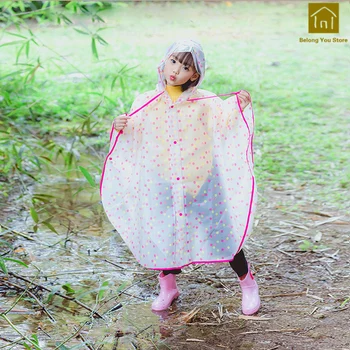 

Durable Cute Soft Plastic Children Rain Poncho High Quality Cover Rain Raincoat Oppilaat Waterproof Raincoats Rain Gear LKR064