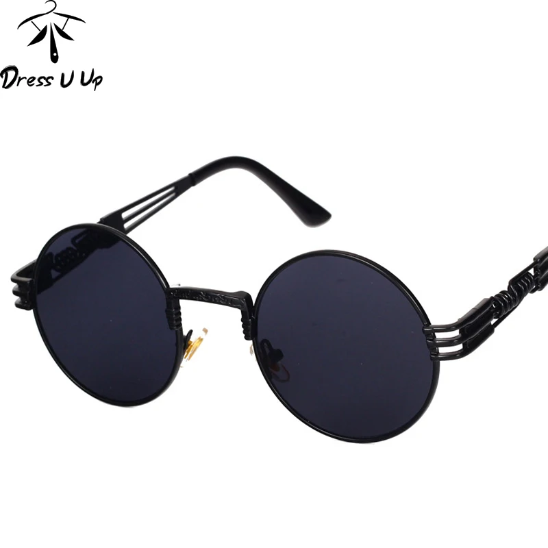 Очки солнцезащитные мужские/женские круглые в стиле ретро|sunglasses women men|round sunglasses