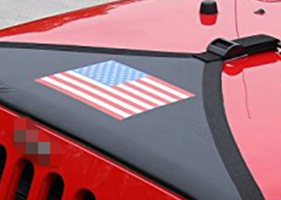 Для 2007- Jeep Wrangler Face style Защитный Бюстгальтер с капюшоном - Цвет: USA Flag Red