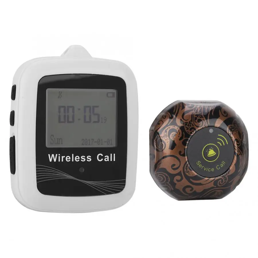 Caregiver Wireless Pager Restaurant Paging System 1 Mobile Receiver+10 Waterproof Guest | Компьютеры и офис