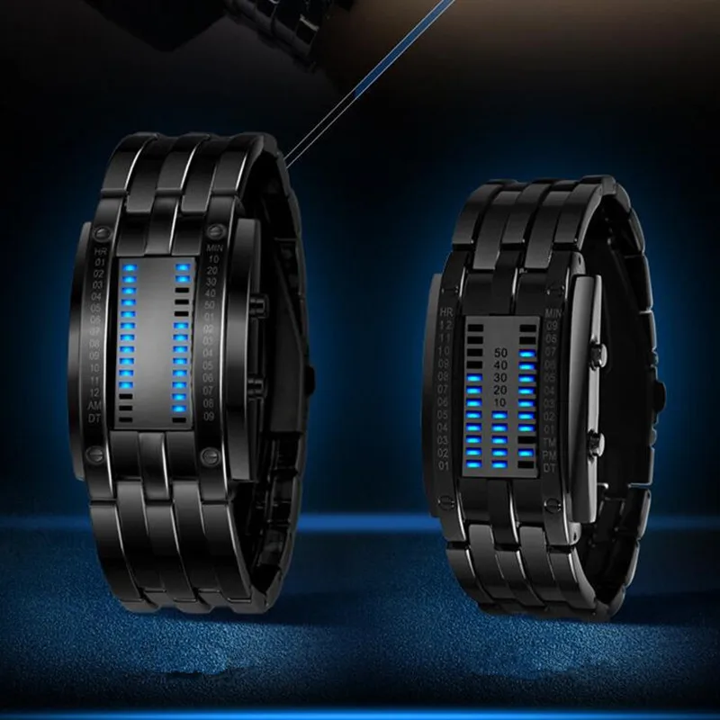 New Men font b Women b font Lava Iron Wristwatch Waterproof Stainless Steel LED Volcanic Samurai New Men font b Women b font Lava Iron Wristwatch Waterproof Stainless Steel LED Volcanic Samurai