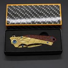 Tactical Folding Knives 5Cr13Mov Blade Steel Rosewood Handle Knife Camping Survival Pocket Outdoor Hunting Knife