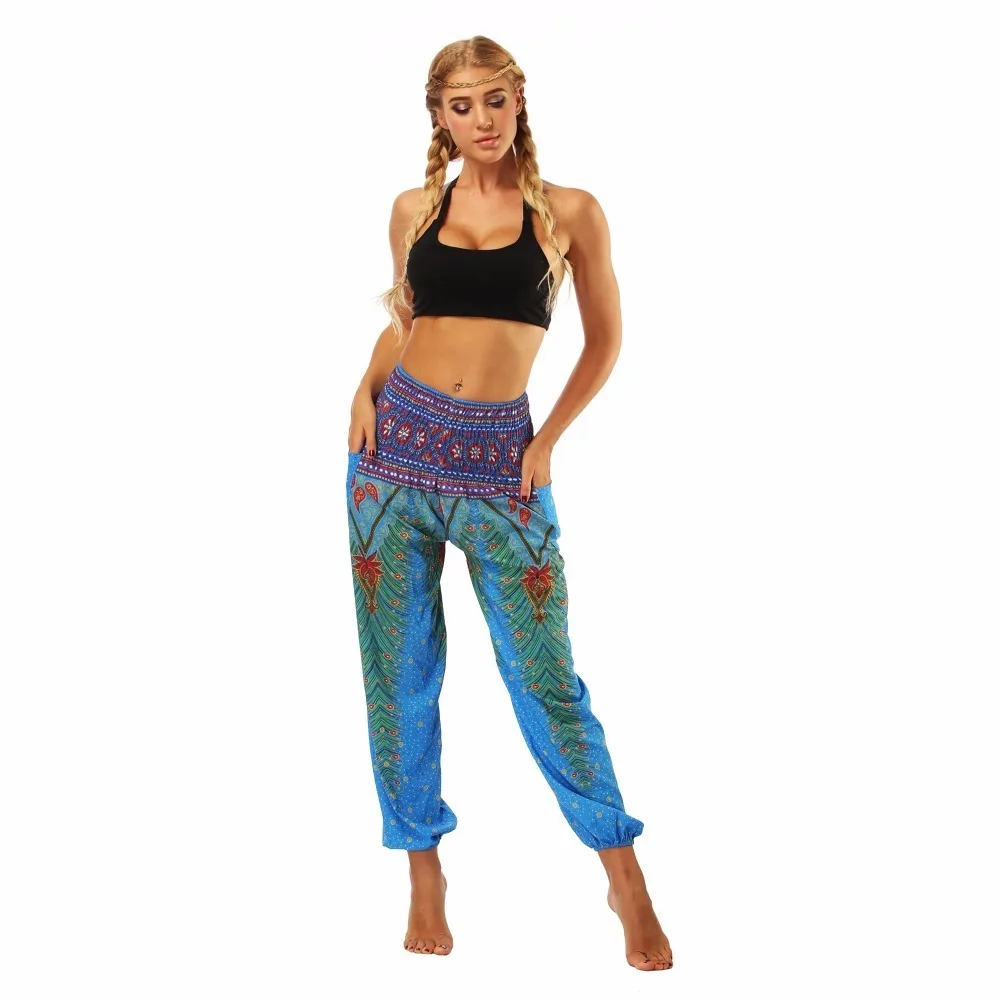TL002- blue loose yoga pant legging (5)