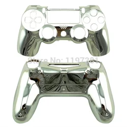 

Free Shipping Silver Case for Sony Dualshock 4 PS4 Game Controller Hard Replacement Repair Shell Cover Skin for Play Station 4