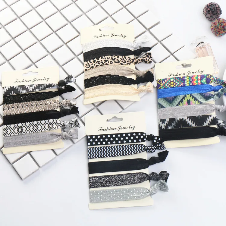 

30pcs/lot Women printed lady girl fashion Hair Bands Leopard grain combination Korean style no carton