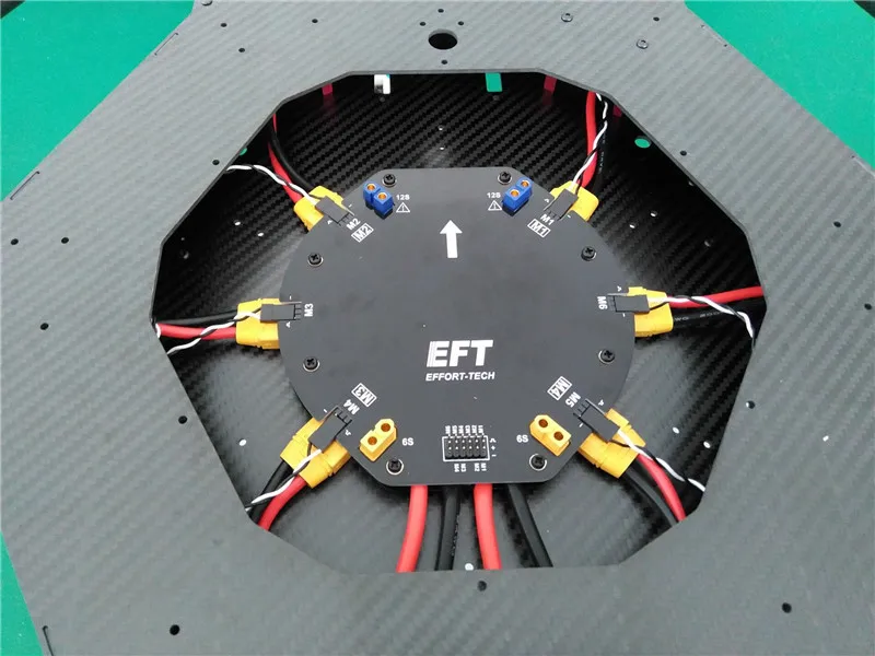 EFT распределения питания PDB12S 480A сельскохозяйственный Дрон с высоким током распределительная плата модуль управления мощность Интегрированный сигнал поворотника